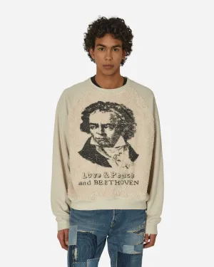 30/-SWT Strick x Pelz Grizzly Sweatshirt (Profil Rainbowy & Beethoven) Ecru