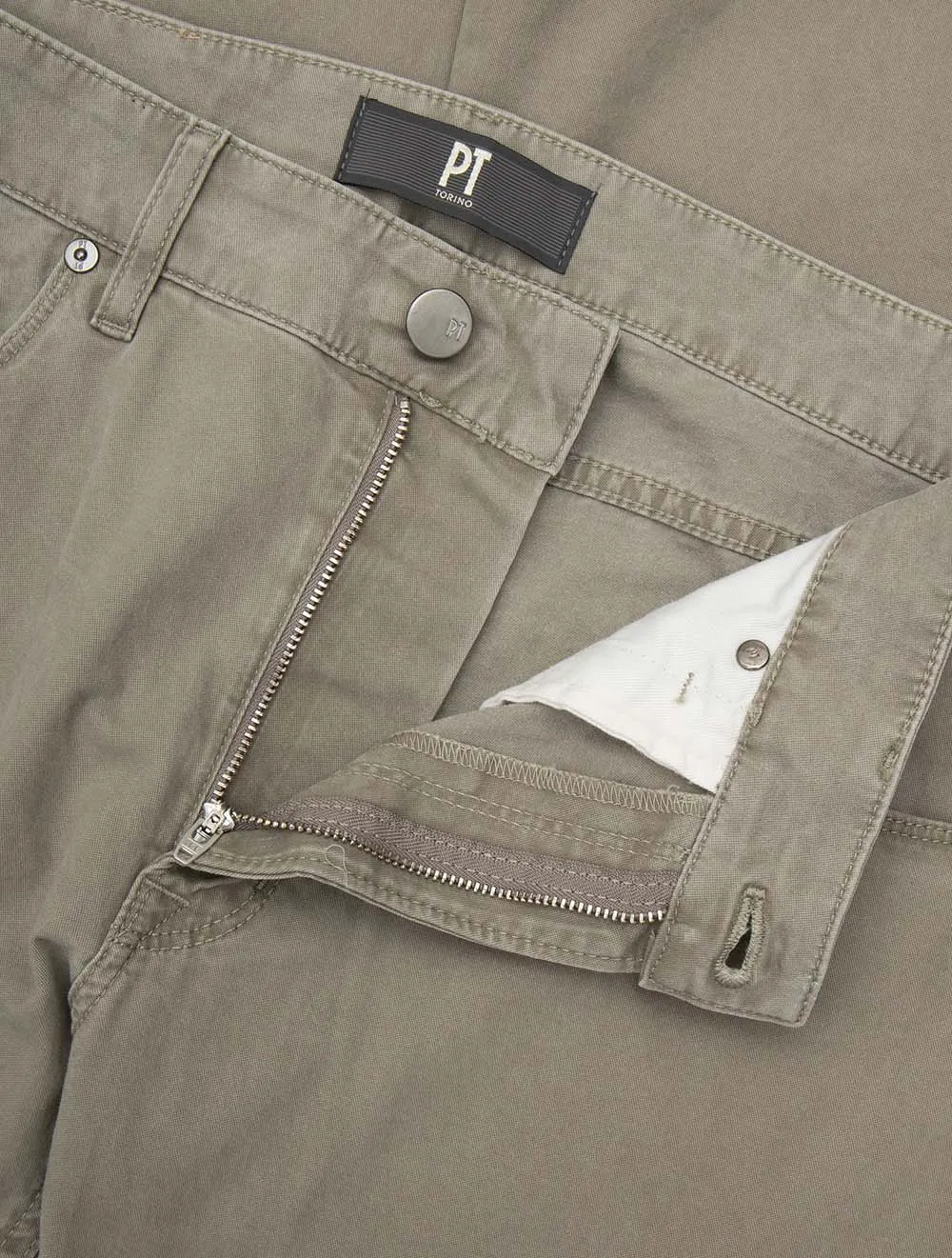 5-Taschen-Baumwolljeans Hellbraun