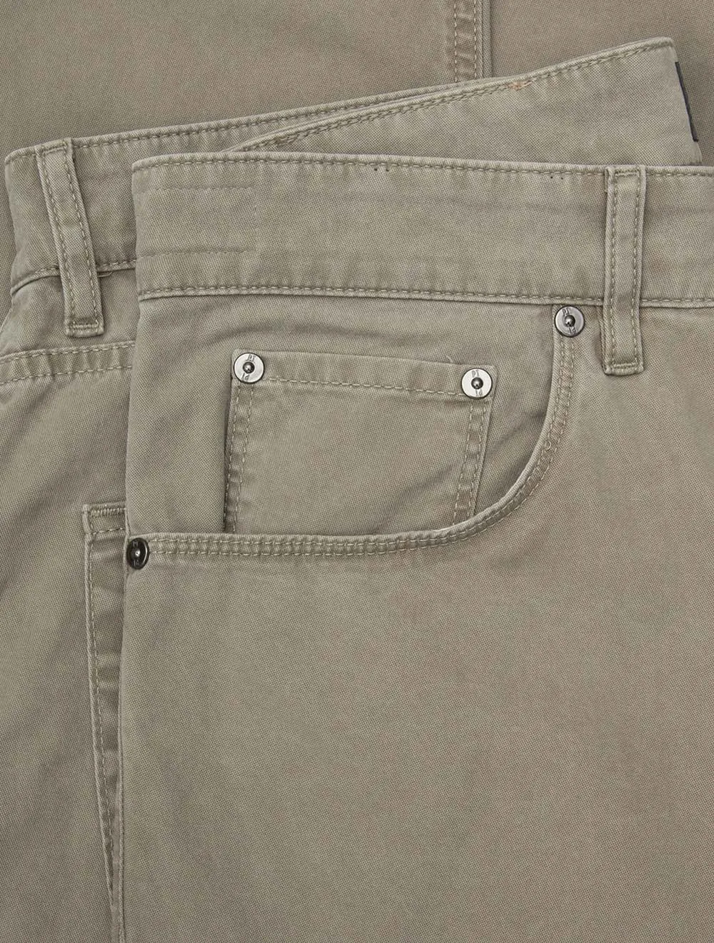 5-Taschen-Baumwolljeans Hellbraun