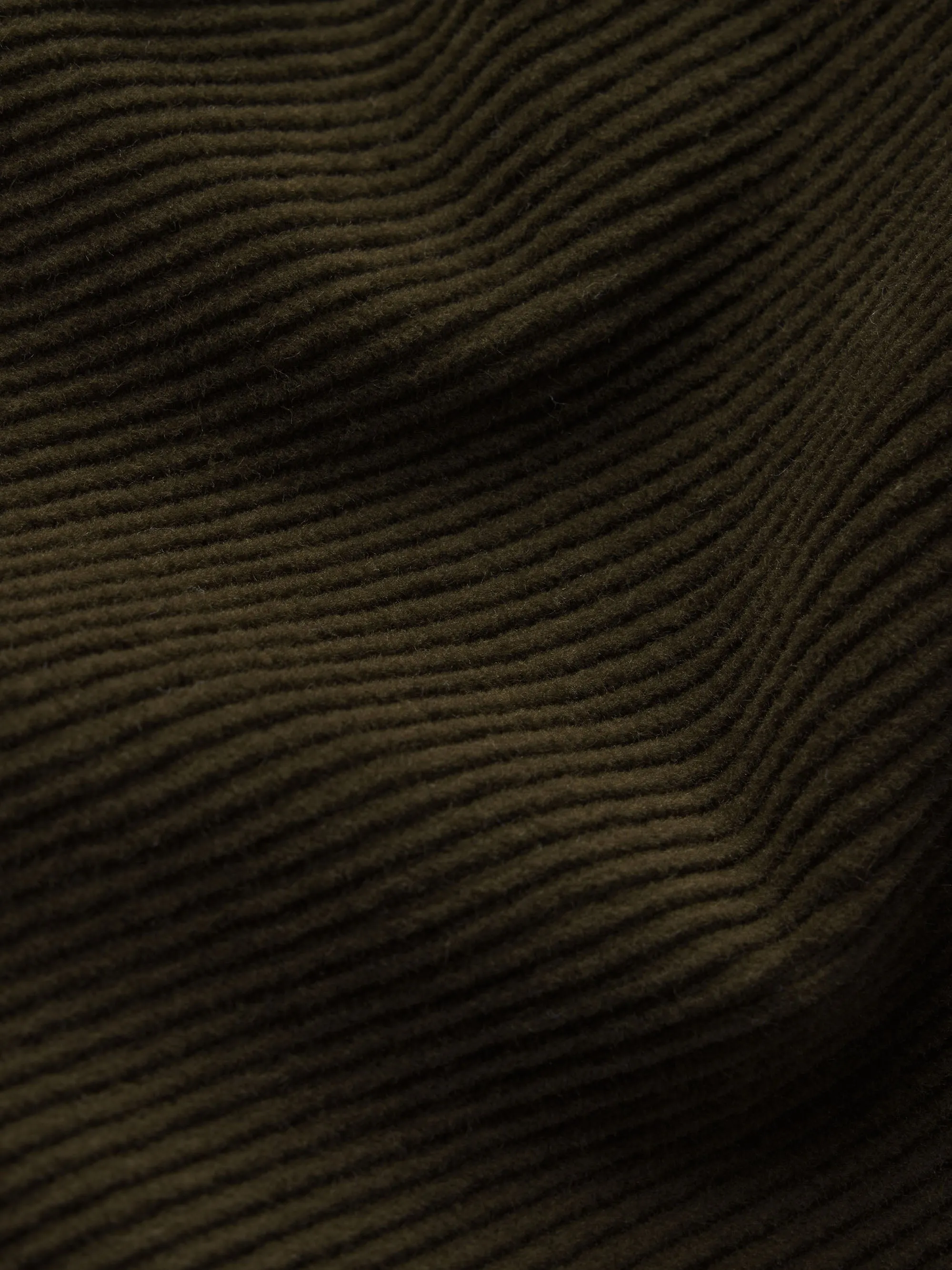 70er Jahre Cropped Wide Leg Cordhose -- Edles Militärgrün