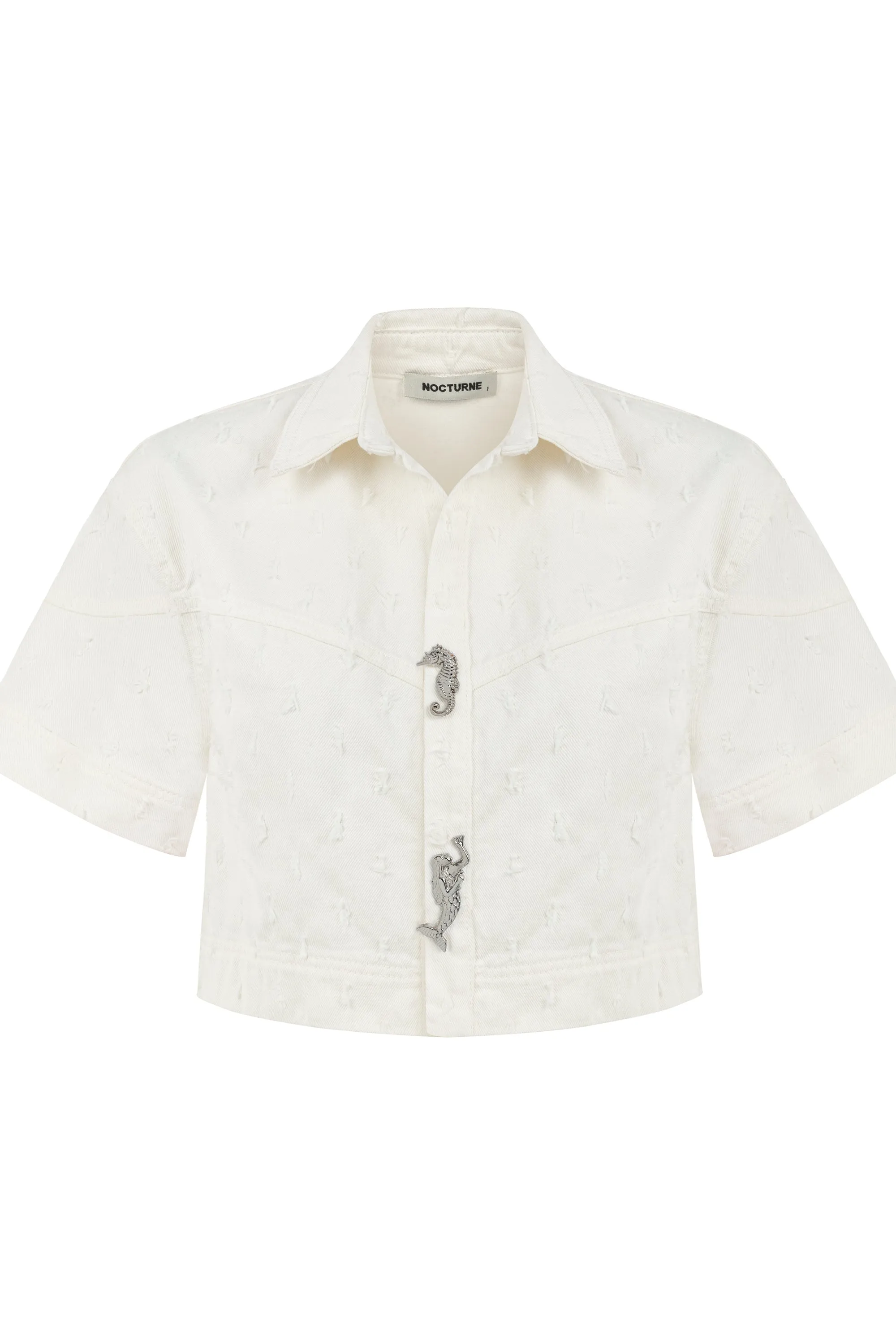 Accessoire-Designte Denimjacke