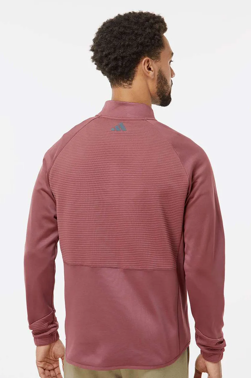 Adidas Herren 1/4-Zip Sweatshirt - Gedämpftes Karmesinrot