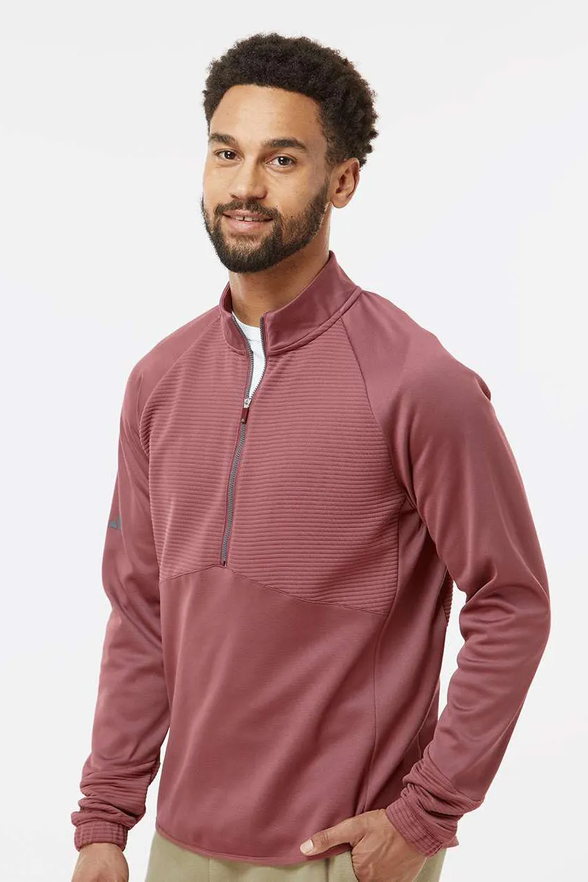 Adidas Herren 1/4-Zip Sweatshirt - Gedämpftes Karmesinrot