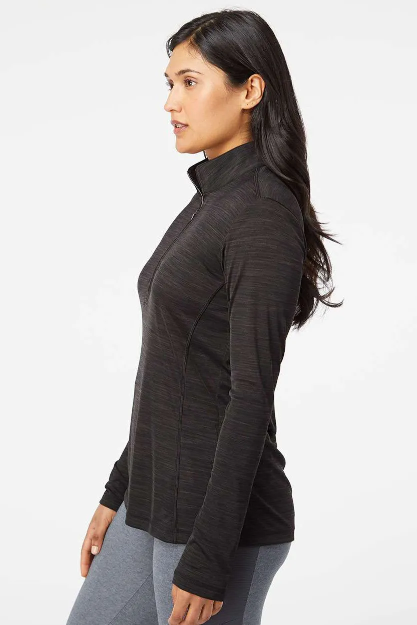 Adidas Damen Feuchtigkeitstransportierendes 1/4-Zip Sweatshirt - Schwarz Melange
