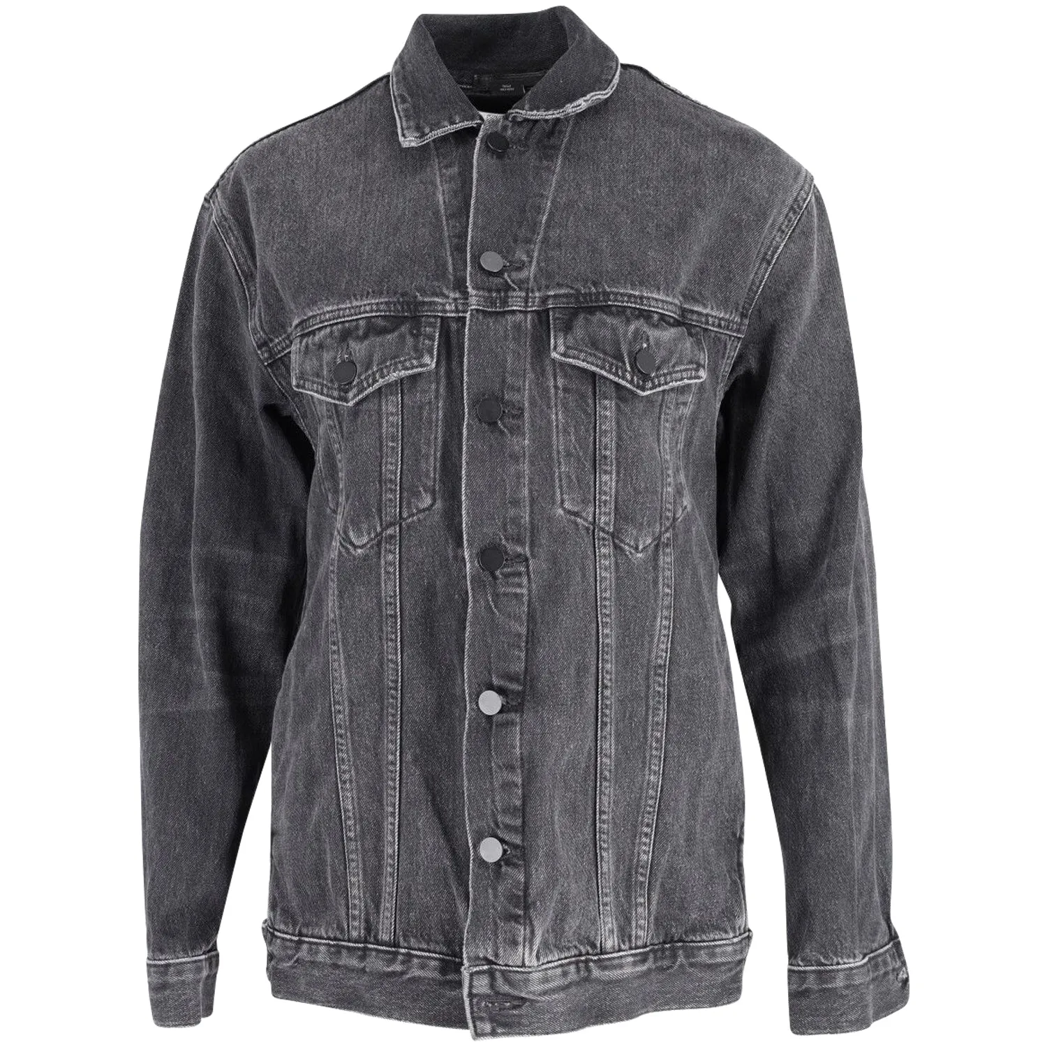 Alexander Wang Übergroße Daze Jacke in schwarzem Baumwoll-Denim