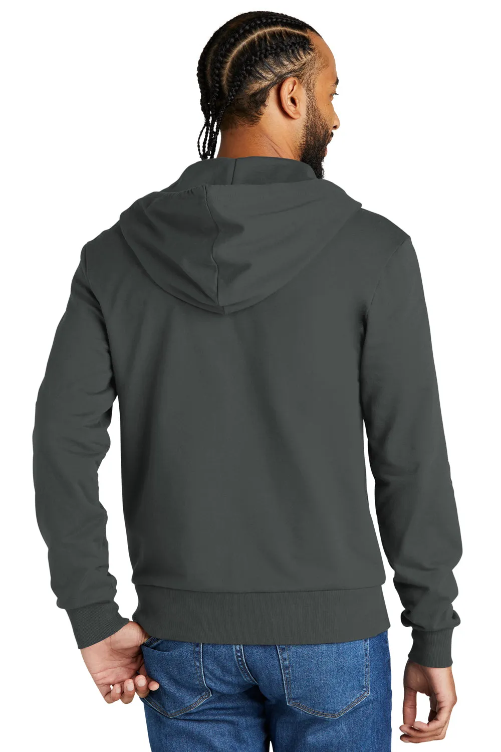 Allmade Herren Bio-French-Terry Full-Zip Kapuzenpullover mit Taschen - Geländegrau