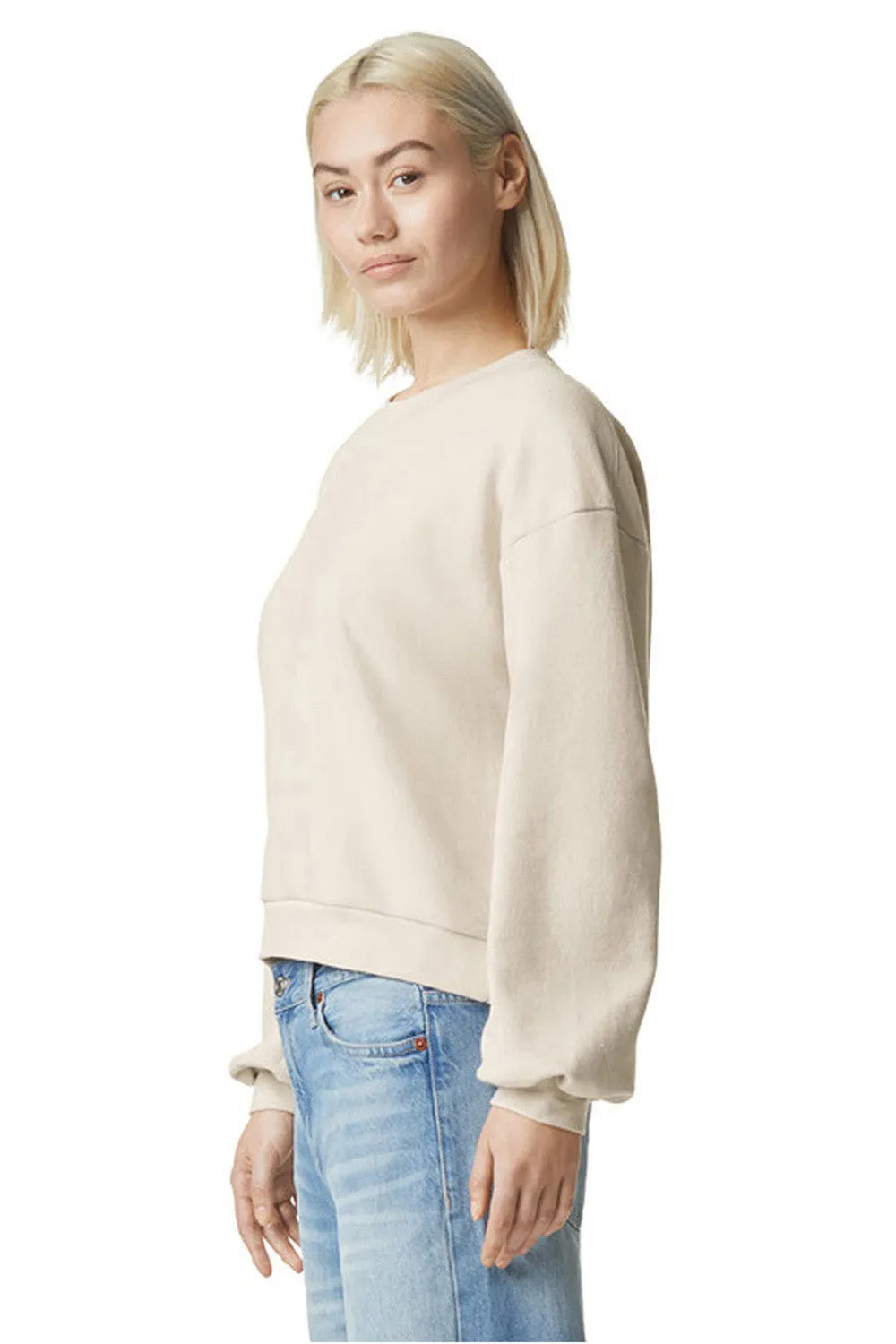 American Apparel Herren ReFlex Fleece Crewneck Sweatshirt - Knochenfarbe