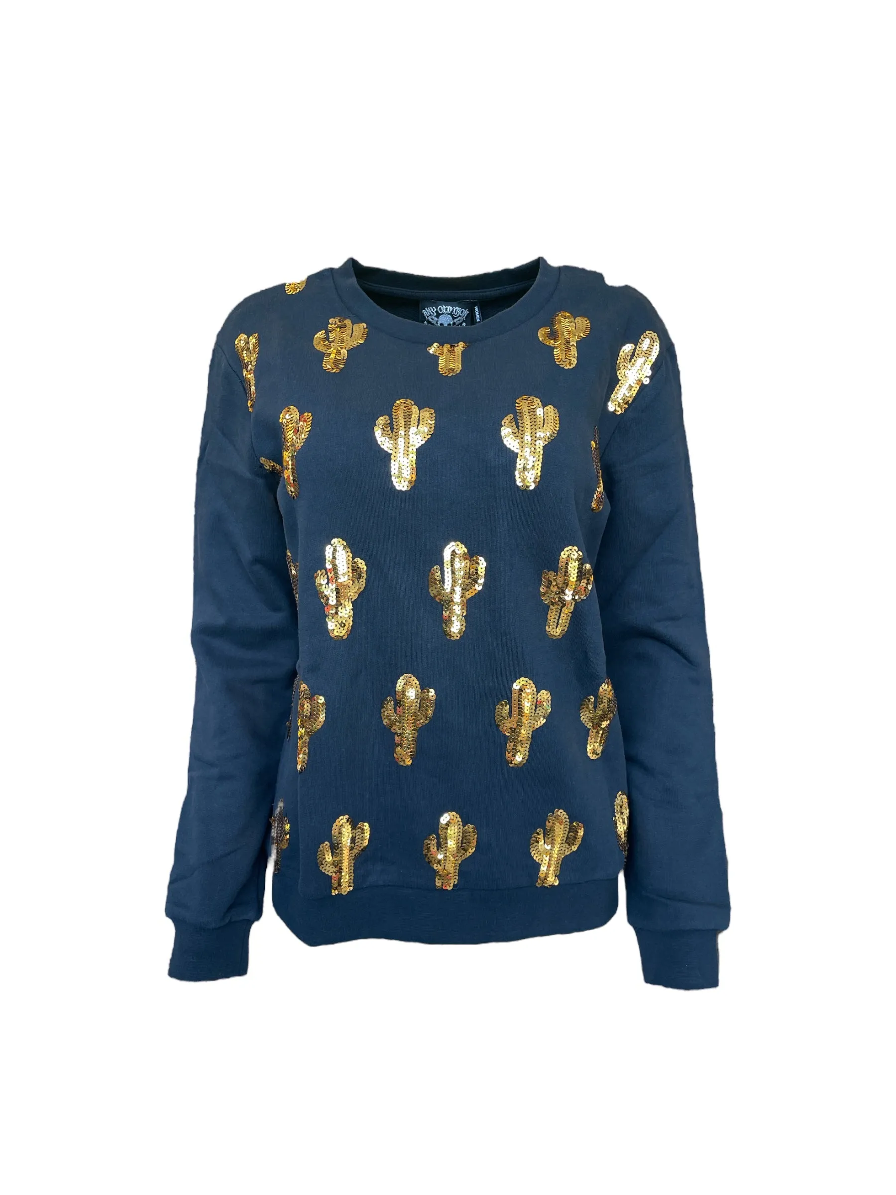 Any Old Iron Herren Sweatshirt mit Kaktus-Motiv in Größe S