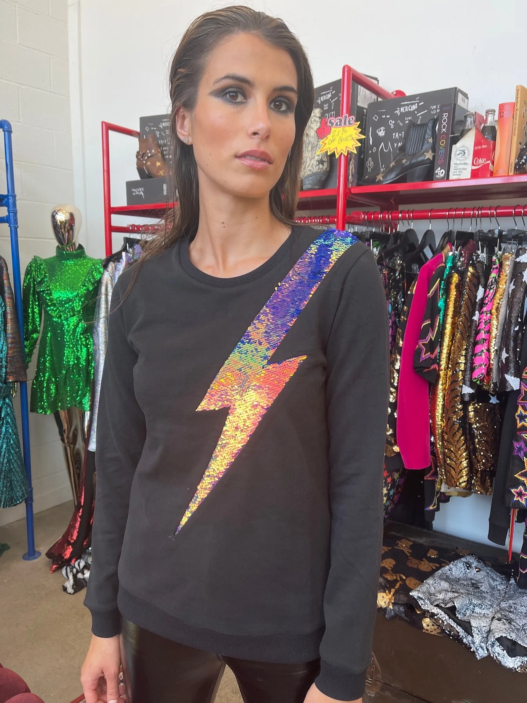 Any Old Iron Damen Ölglanz-Blitz Sweatshirt