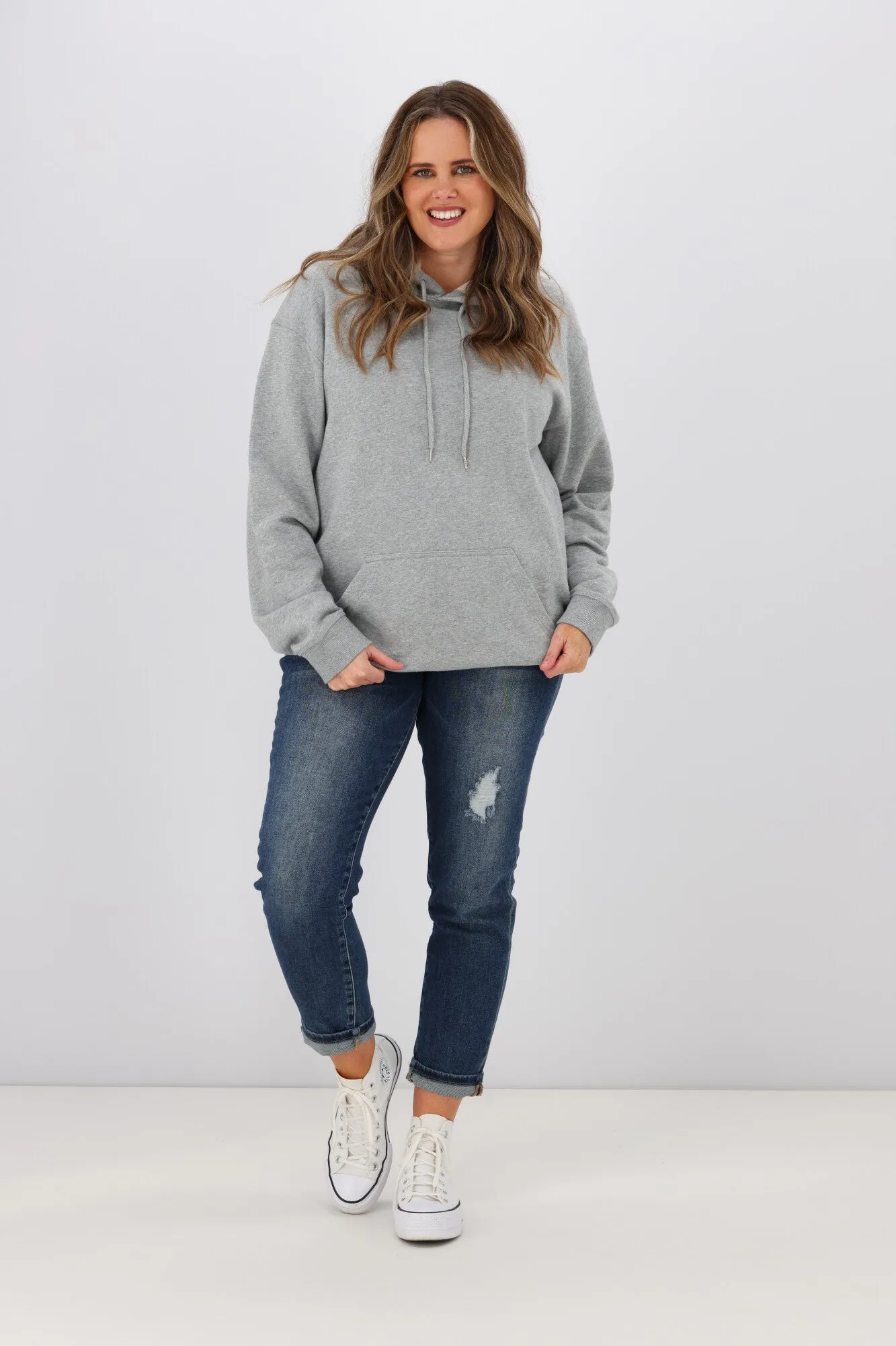 AS Colour Premium Kapuzenpullover Grau Melange