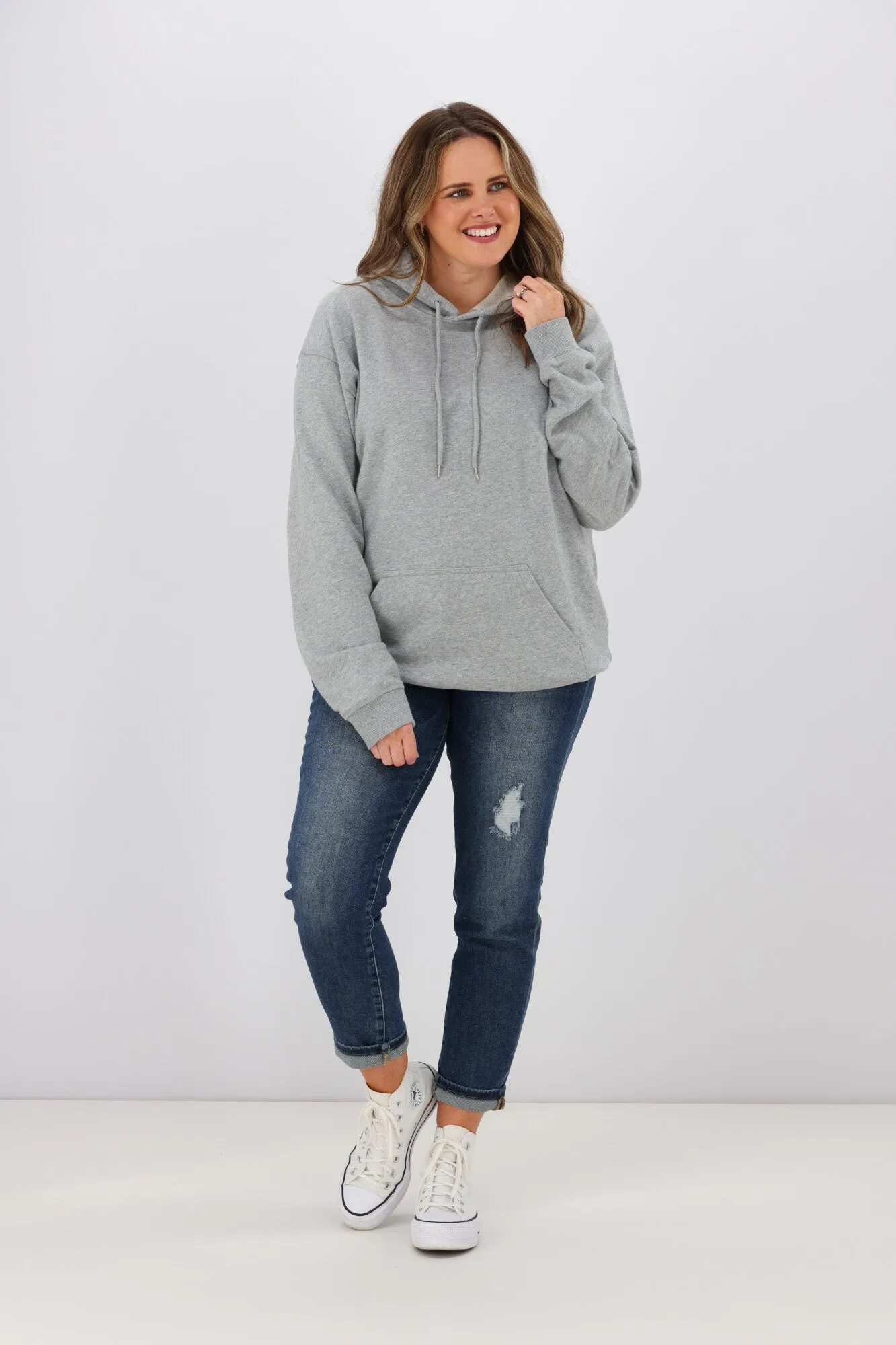 AS Colour Premium Kapuzenpullover Grau Melange