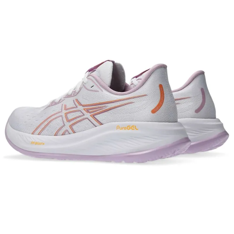 ASICS DAMEN GEL CUMULUS 26 WEIß/HELLES UBE SCHUHE