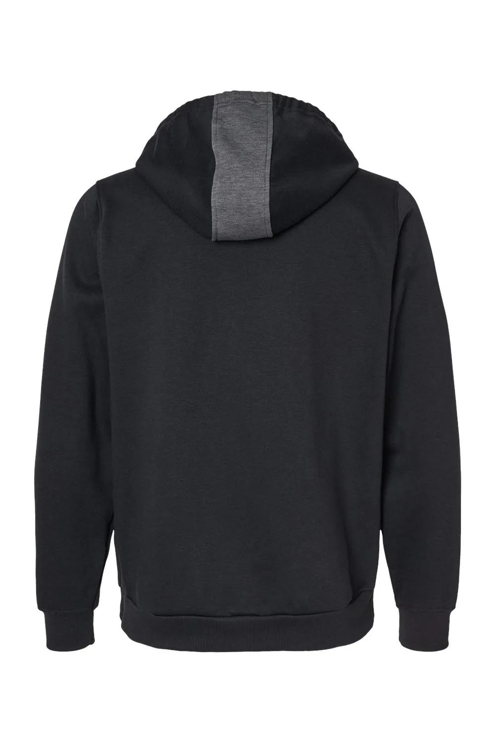 Augusta Sportswear Herren Eco Revive 3-Jahreszeiten Fleece Kapuzenpullover Hoodie mit Beuteltasche - Heather Carbon Grau/Schwarz
