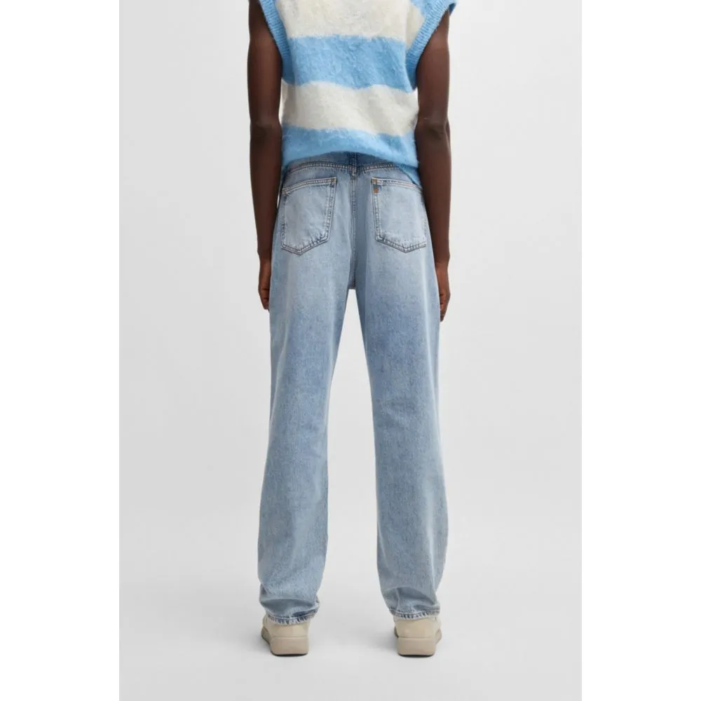 Baggy-Jeans aus schwerem Baumwoll-Denim