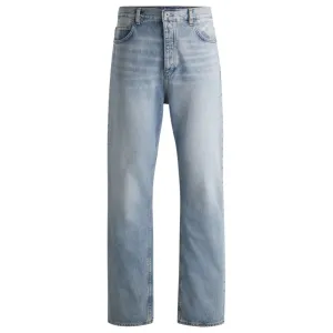 Baggy-Jeans aus schwerem Baumwoll-Denim