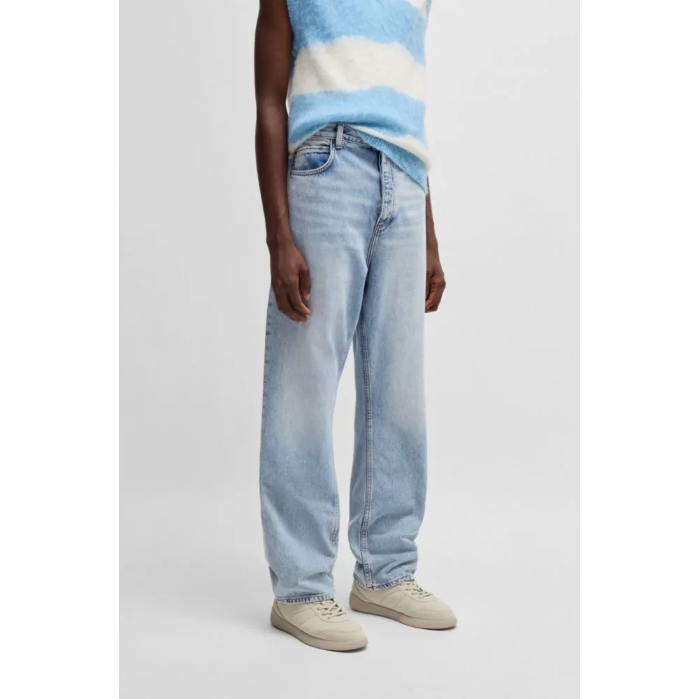 Baggy-Jeans aus schwerem Baumwoll-Denim