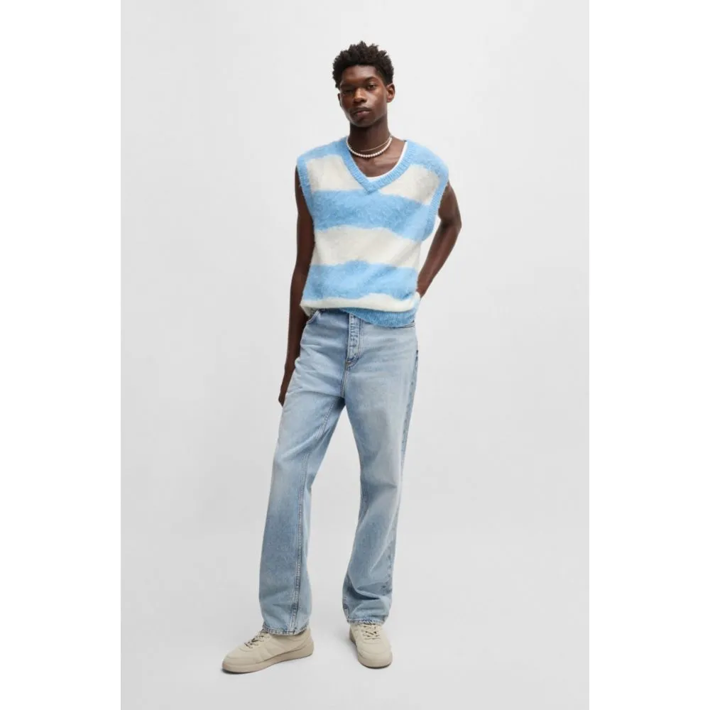 Baggy-Jeans aus schwerem Baumwoll-Denim