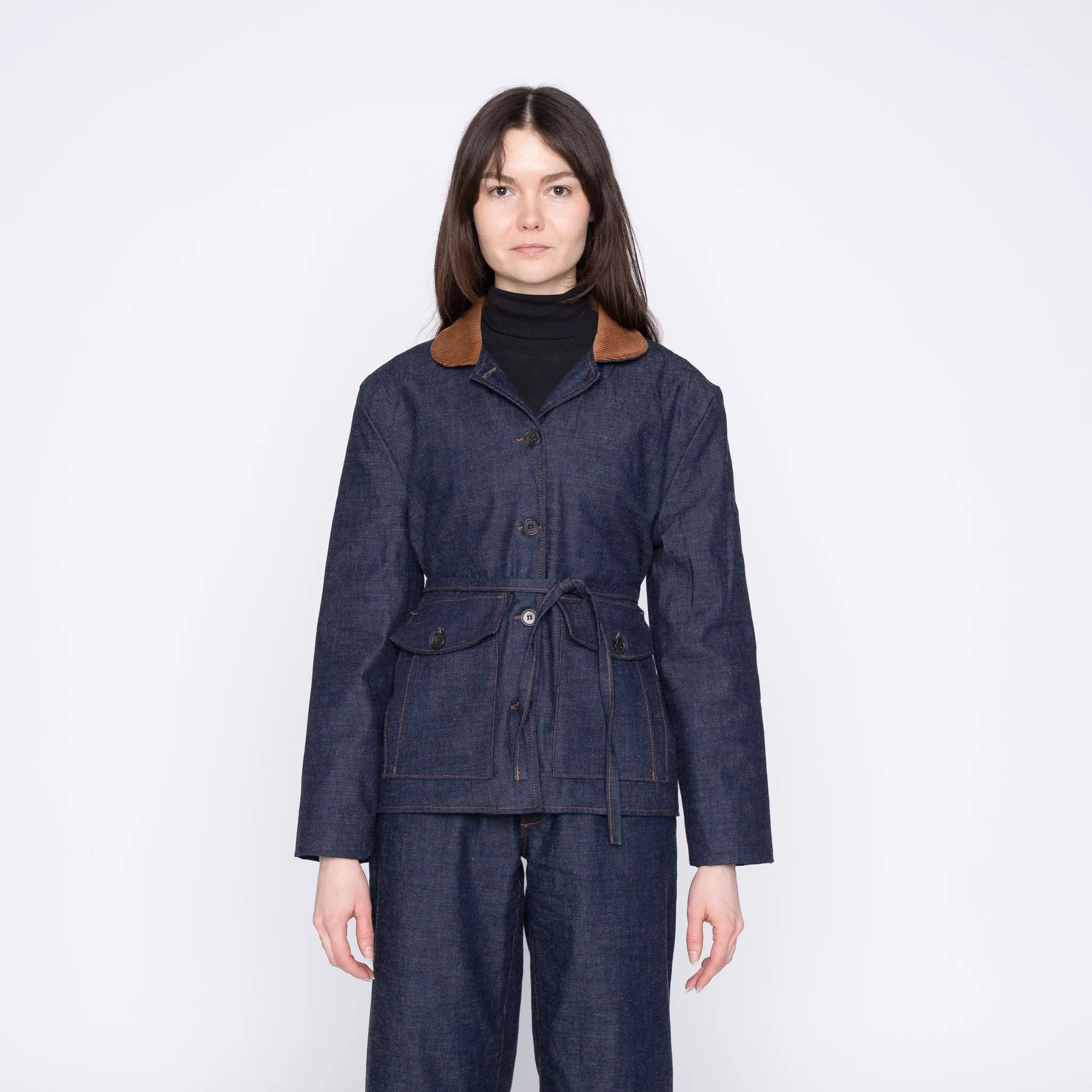 Balmoral Jacket - Slub Nep Gewaschen - Indigo