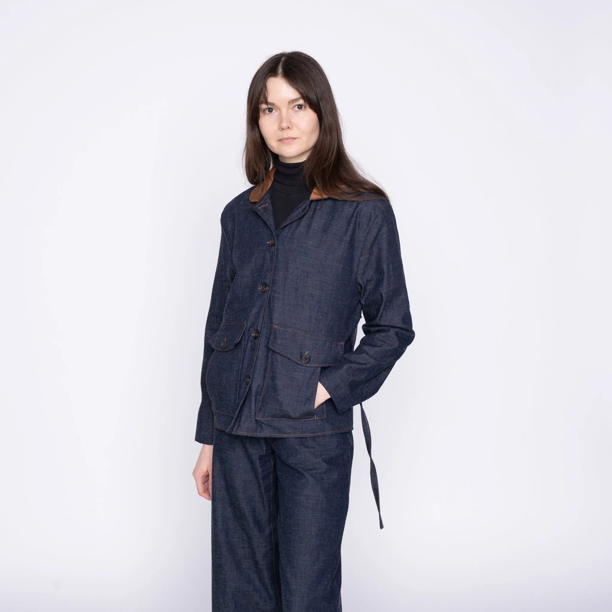 Balmoral Jacket - Slub Nep Gewaschen - Indigo