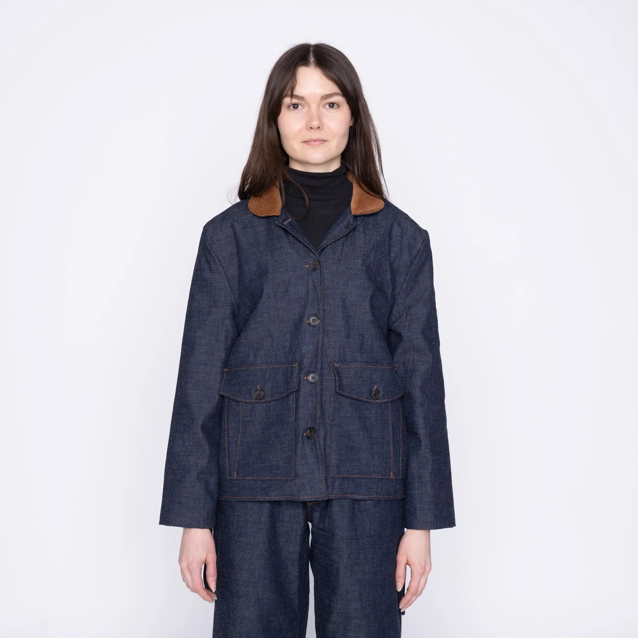 Balmoral Jacket - Slub Nep Gewaschen - Indigo
