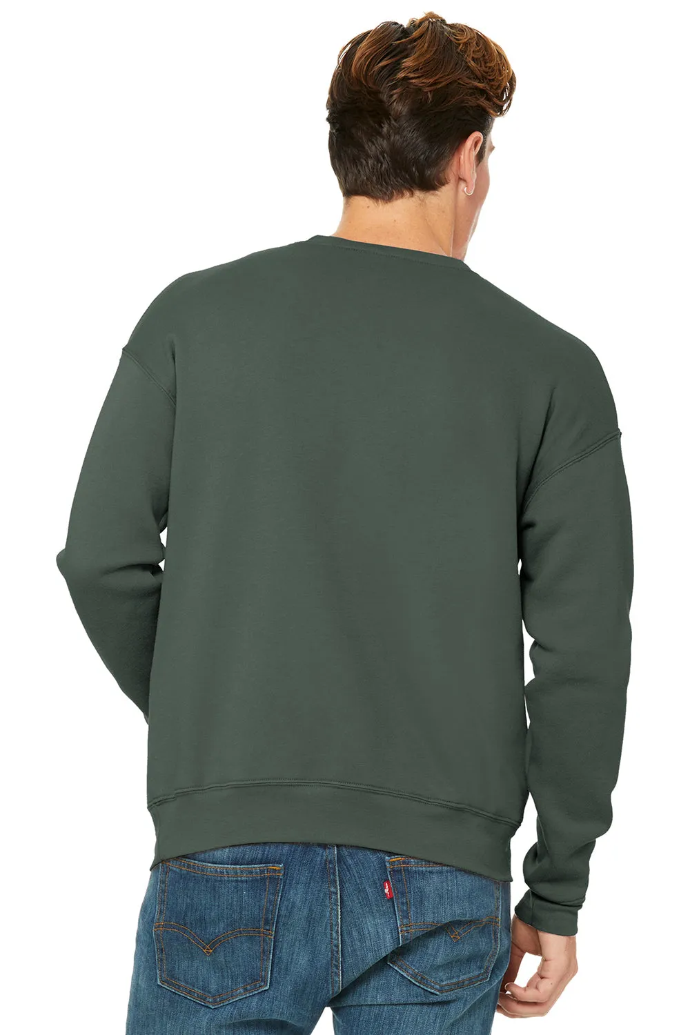 Bella   Canvas Herren Fleece Pullover - Militärgrün