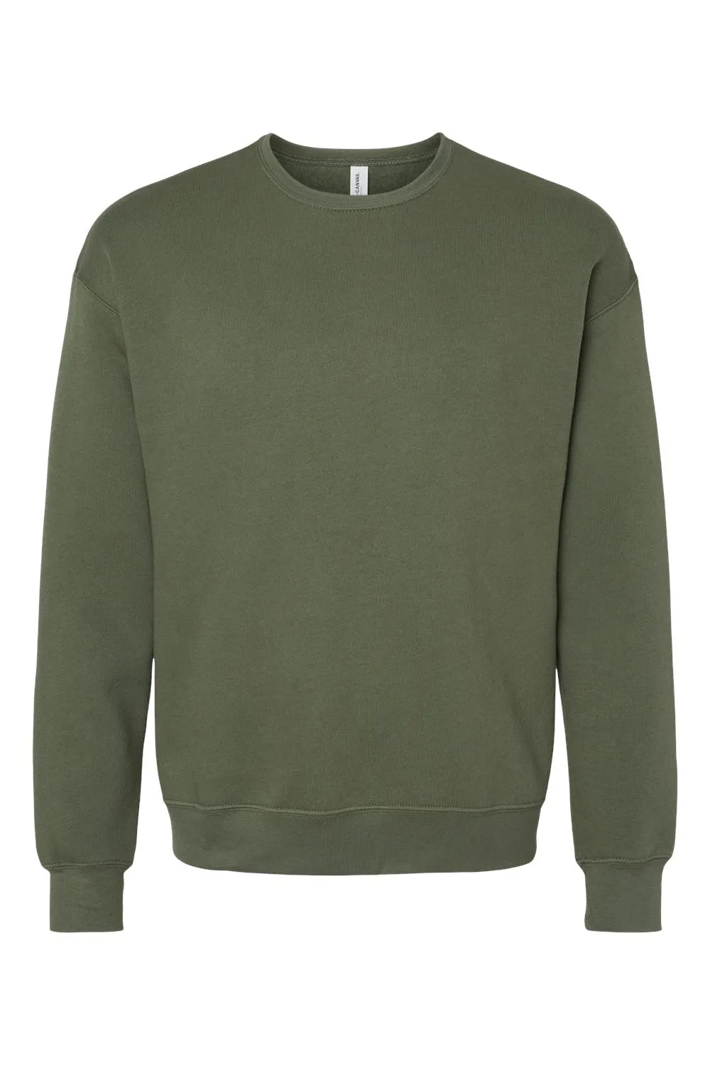 Bella   Canvas Herren Fleece Pullover - Militärgrün