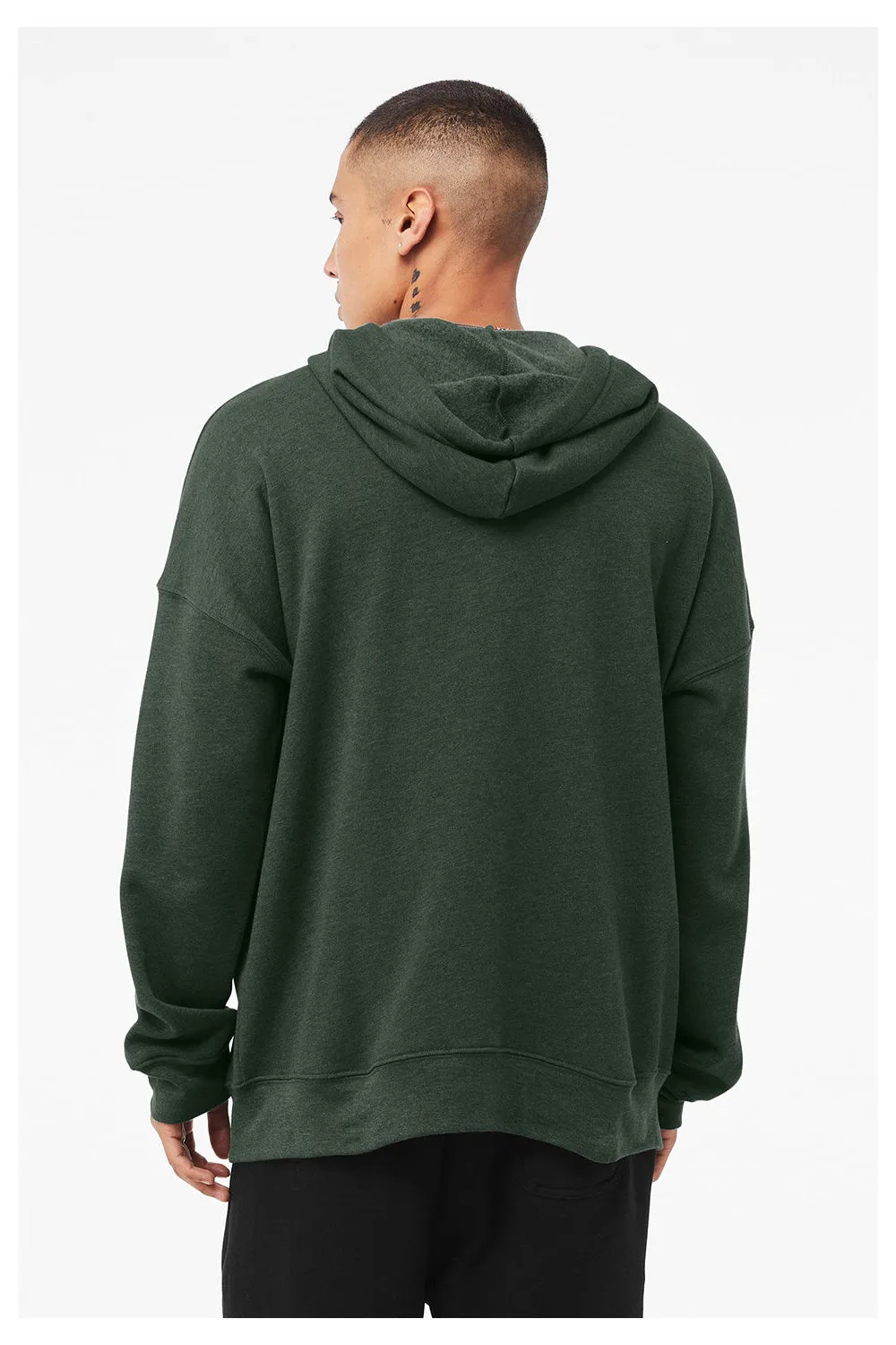 Bella   Canvas Herren Sponge Fleece Kapuzenpullover mit Reißverschluss und Taschen - Heather Forest Grün