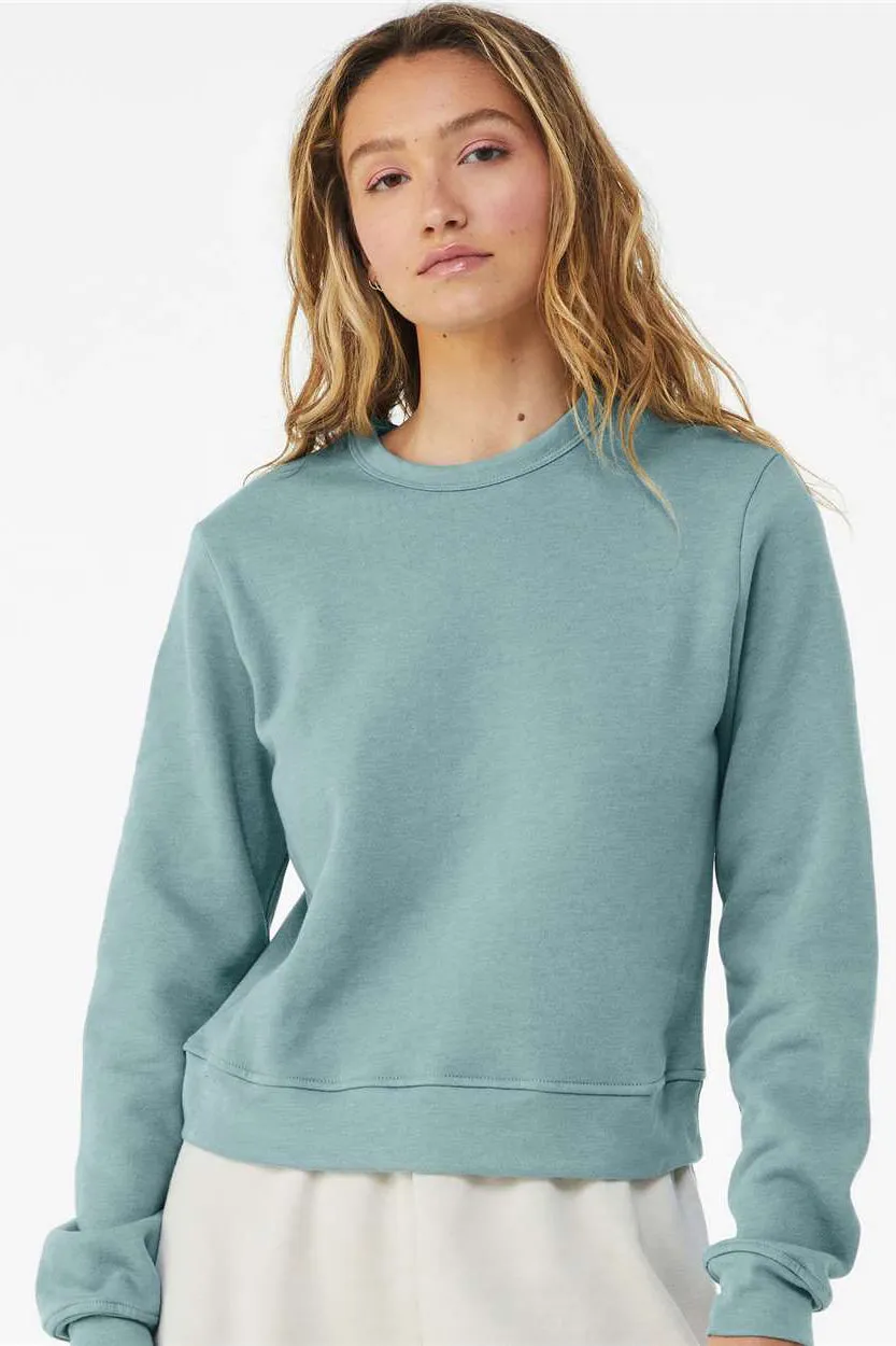 Bella   Canvas Damen Classic Crewneck Sweatshirt aus Sponge Fleece - Heather Blue Lagoon