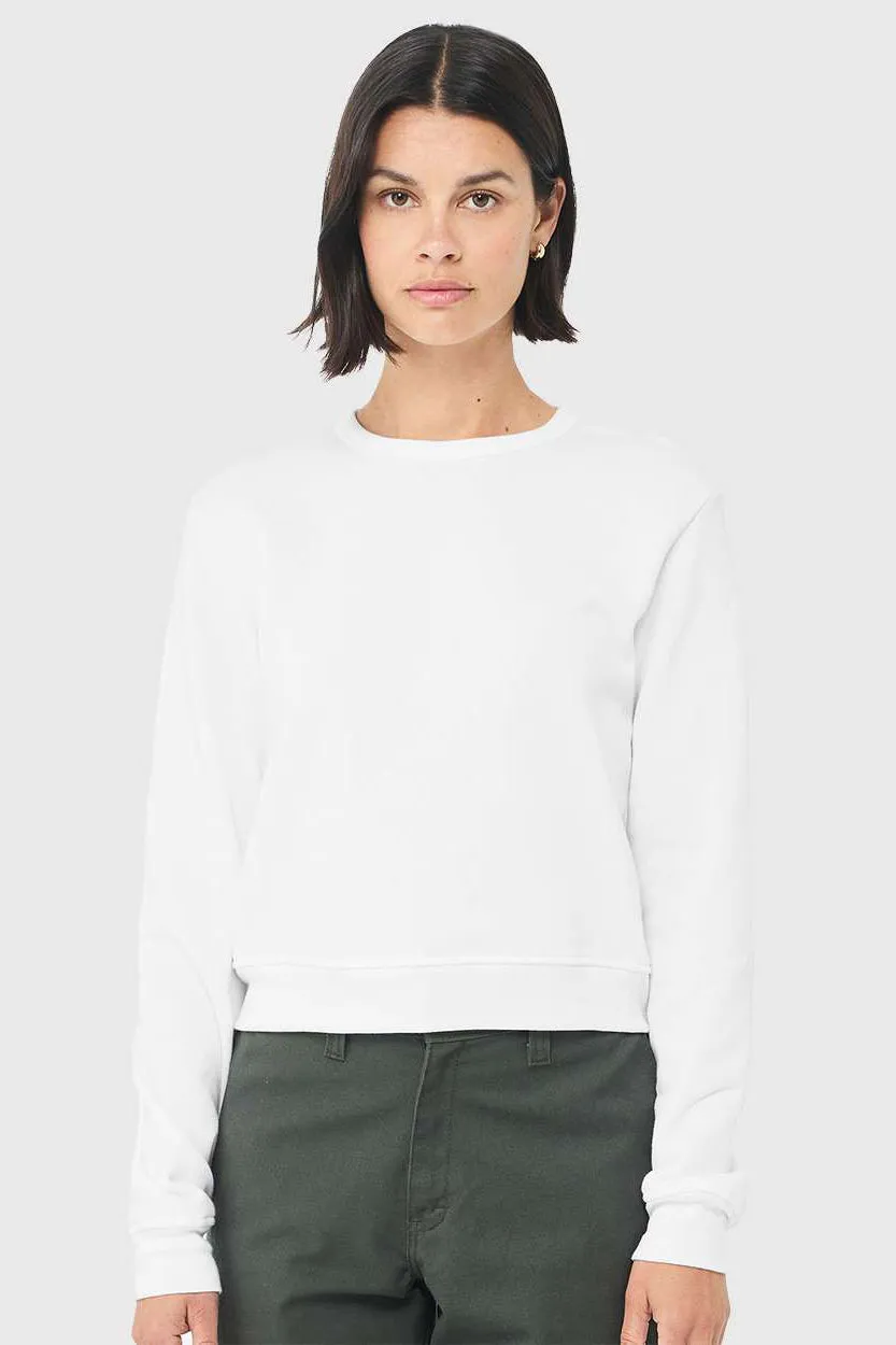 Bella   Canvas Damen Classic Crewneck Sweatshirt aus Sponge Fleece - Weiß