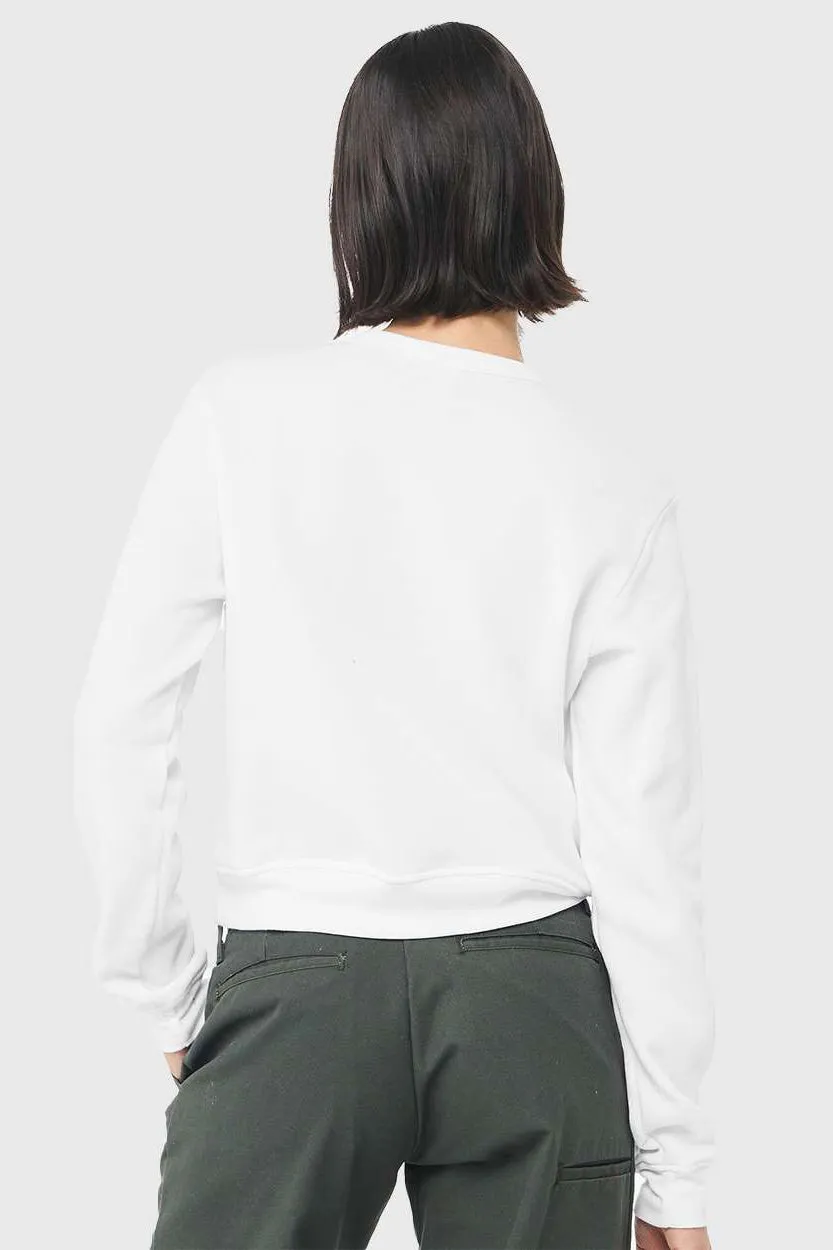Bella   Canvas Damen Classic Crewneck Sweatshirt aus Sponge Fleece - Weiß