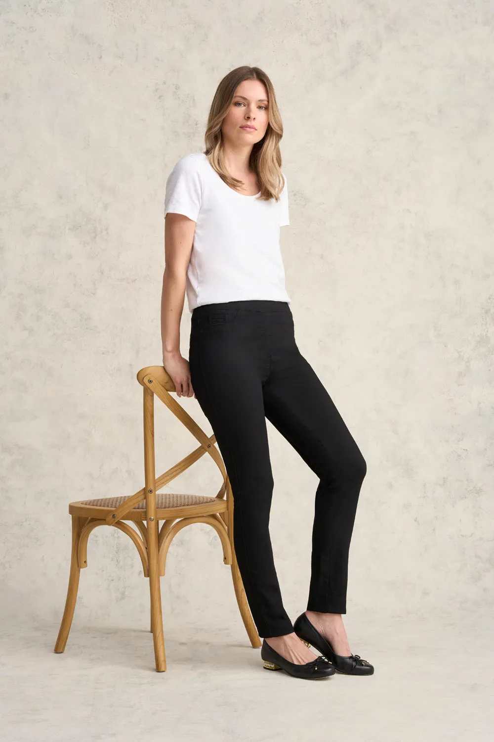 Bengajean® Skinny-Hose in voller Länge - Schwarz