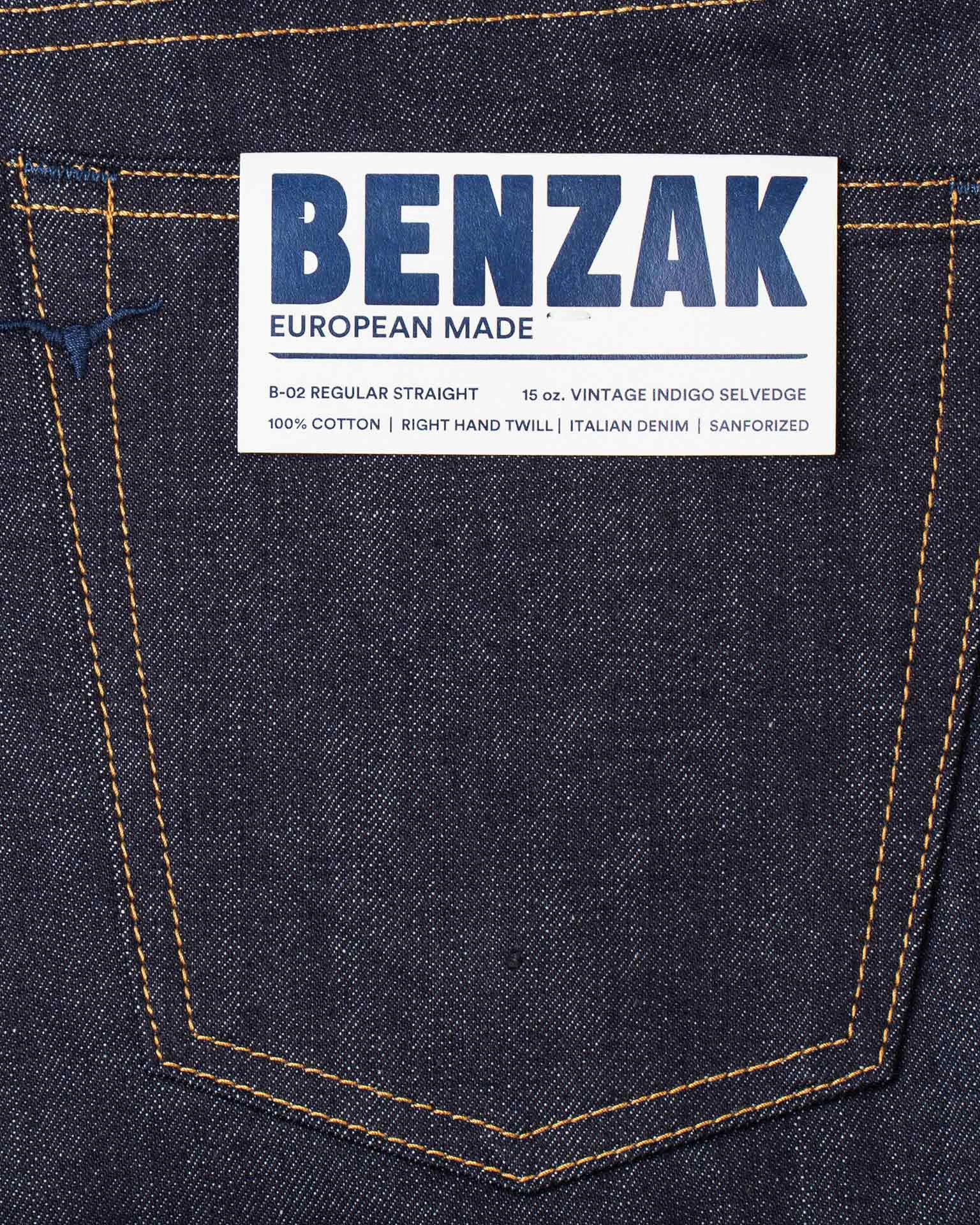 Benzak Denim Developers B-02 Regular Straight Mens Jeans - Special #2 15oz Vintage Indigo Selvedge