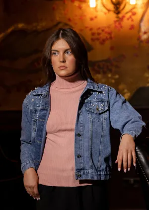 BeReal Verzierter Mae Denim Jacke
