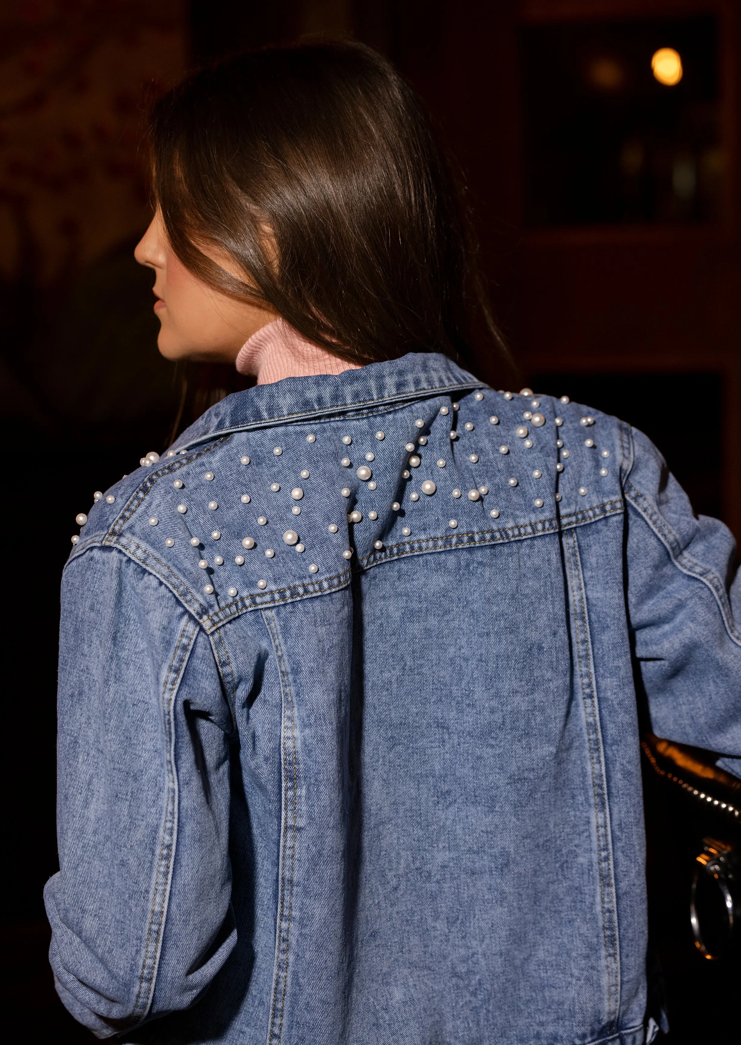 BeReal Verzierter Mae Denim Jacke