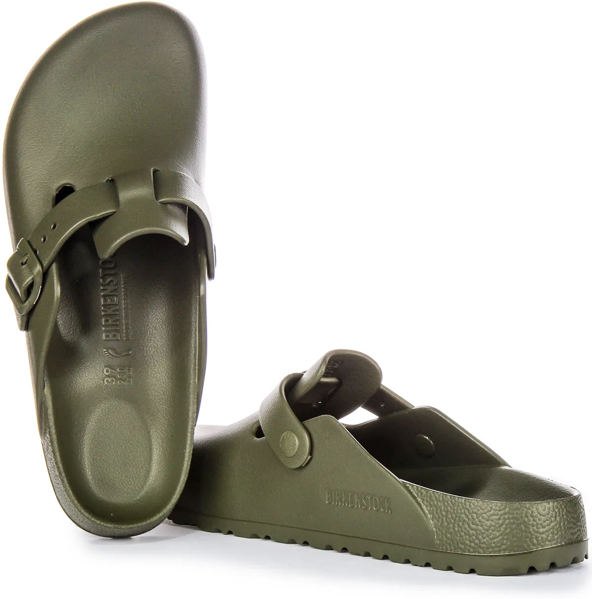 Birkenstock Boston Eva In Khaki | Schmal geschnittene Schuhe Birkenstock