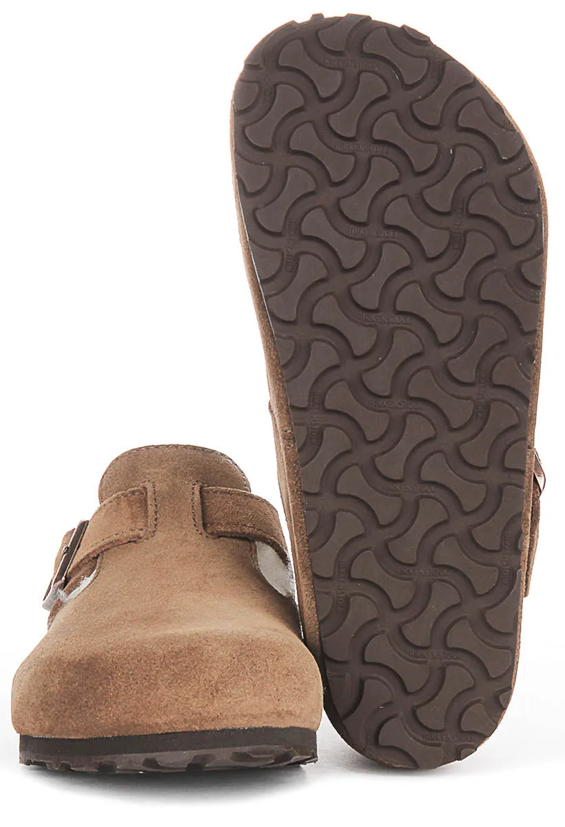 Birkenstock London Shearlin In Braunem Wildleder | Regular Fit Schuhe Birkenstock