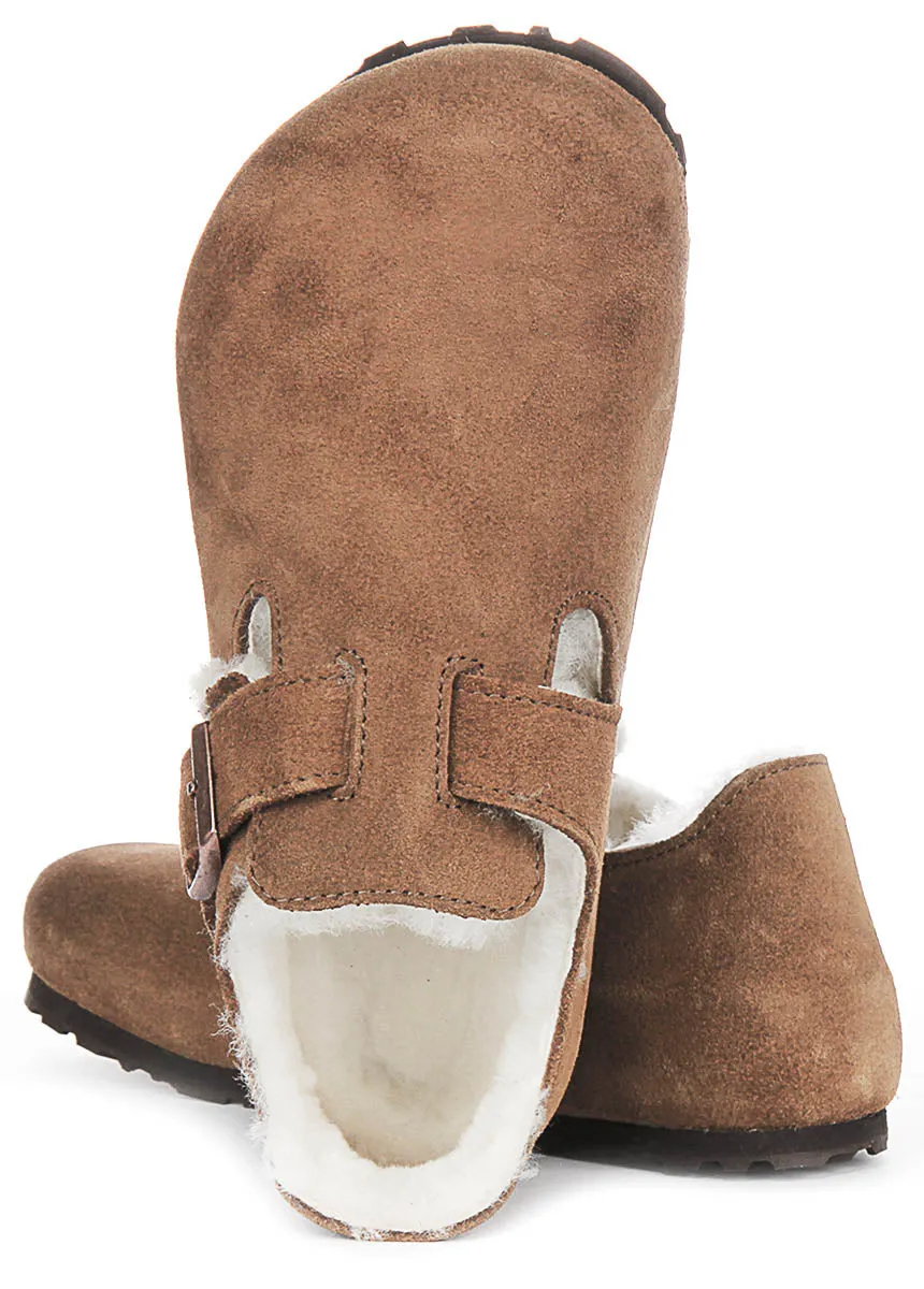Birkenstock London Shearlin In Braunem Wildleder | Regular Fit Schuhe Birkenstock