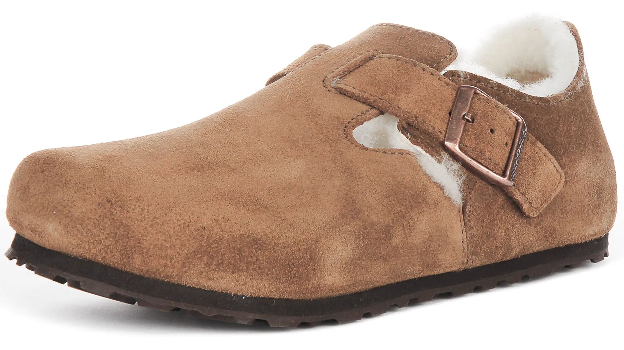 Birkenstock London Shearlin In Braunem Wildleder | Regular Fit Schuhe Birkenstock