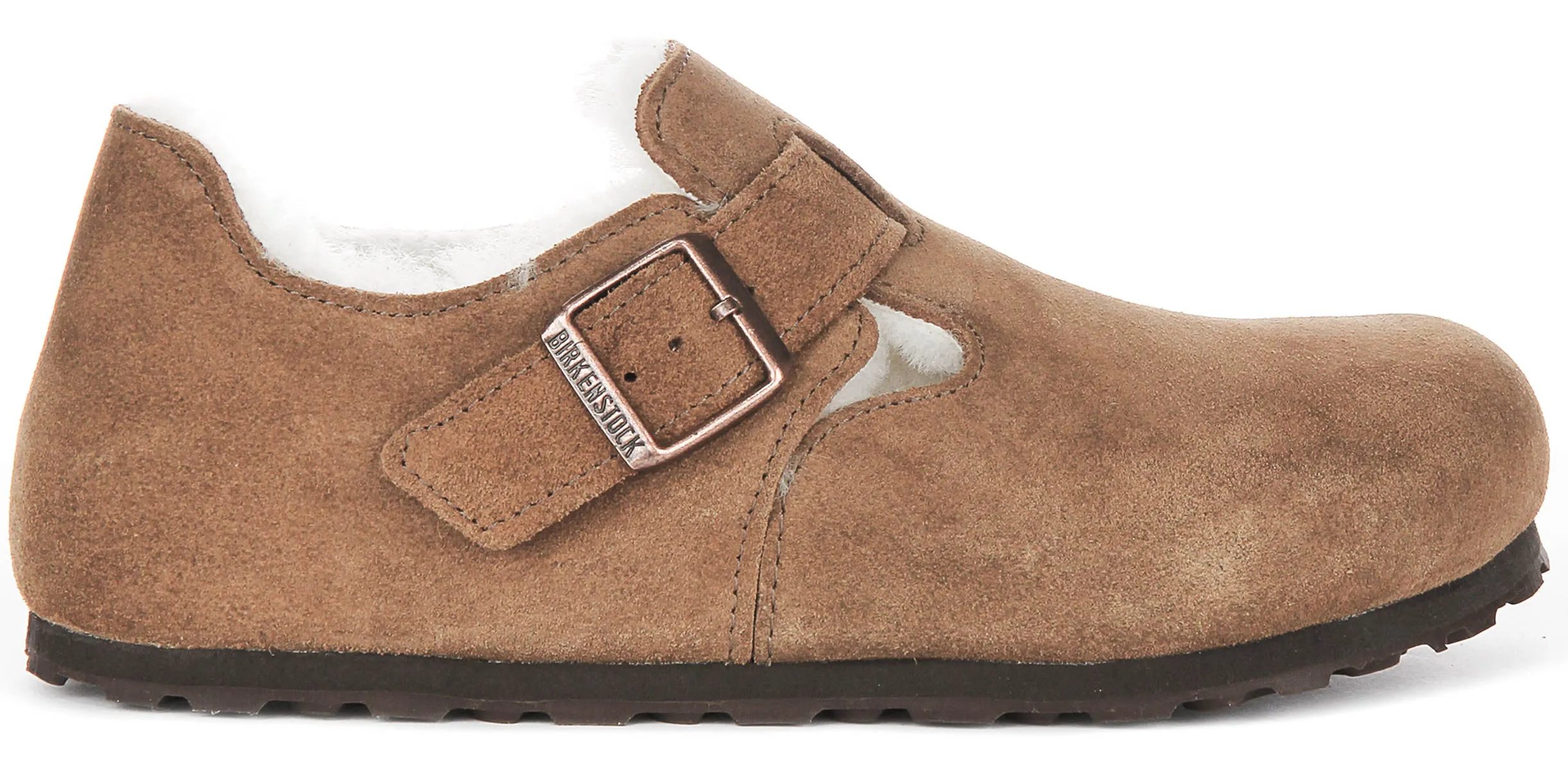 Birkenstock London Shearlin In Braunem Wildleder | Regular Fit Schuhe Birkenstock