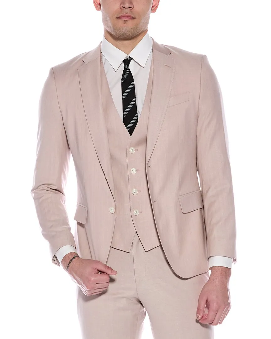 BOSS Hugo Boss 2-teiliger Slim Fit Anzug aus Wollmischgewebe