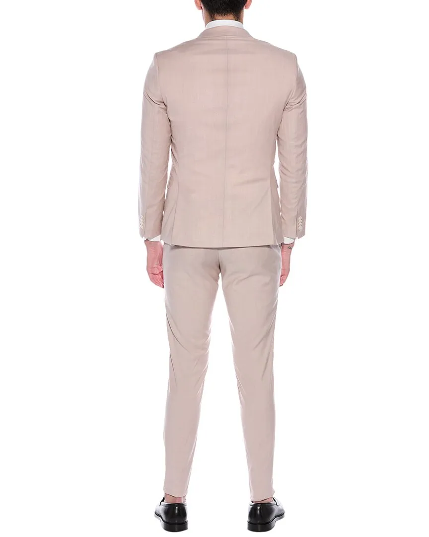 BOSS Hugo Boss 2-teiliger Slim Fit Anzug aus Wollmischgewebe