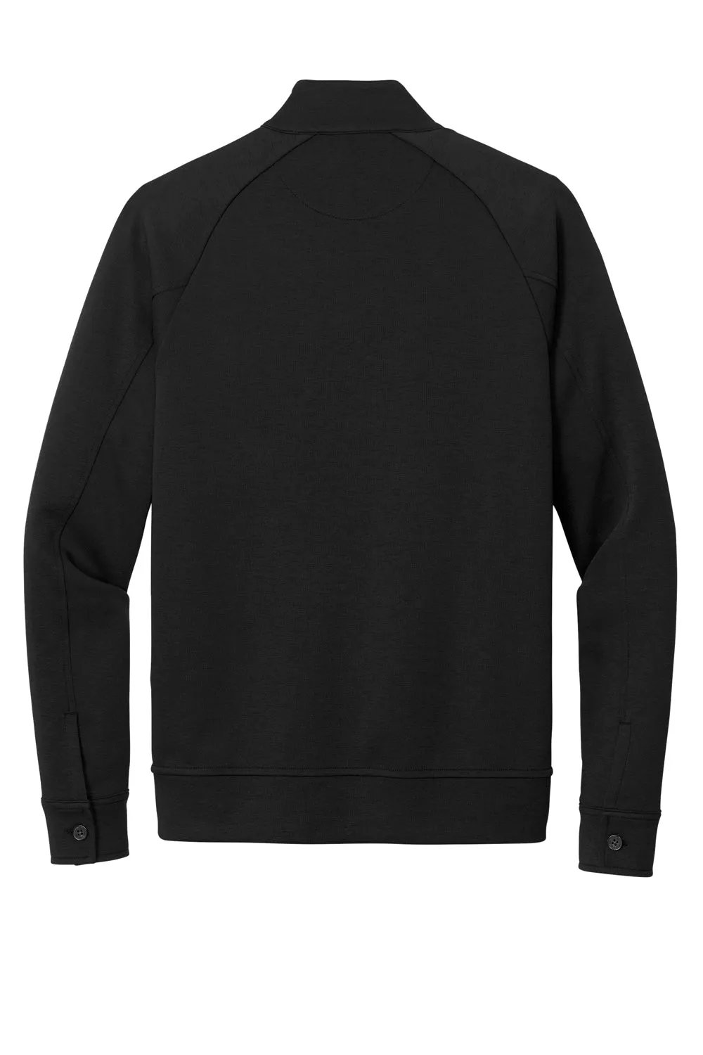 Brooks Brothers Herren Doppelgestricktes Sweatshirt mit Reißverschluss und Taschen - Tiefschwarz