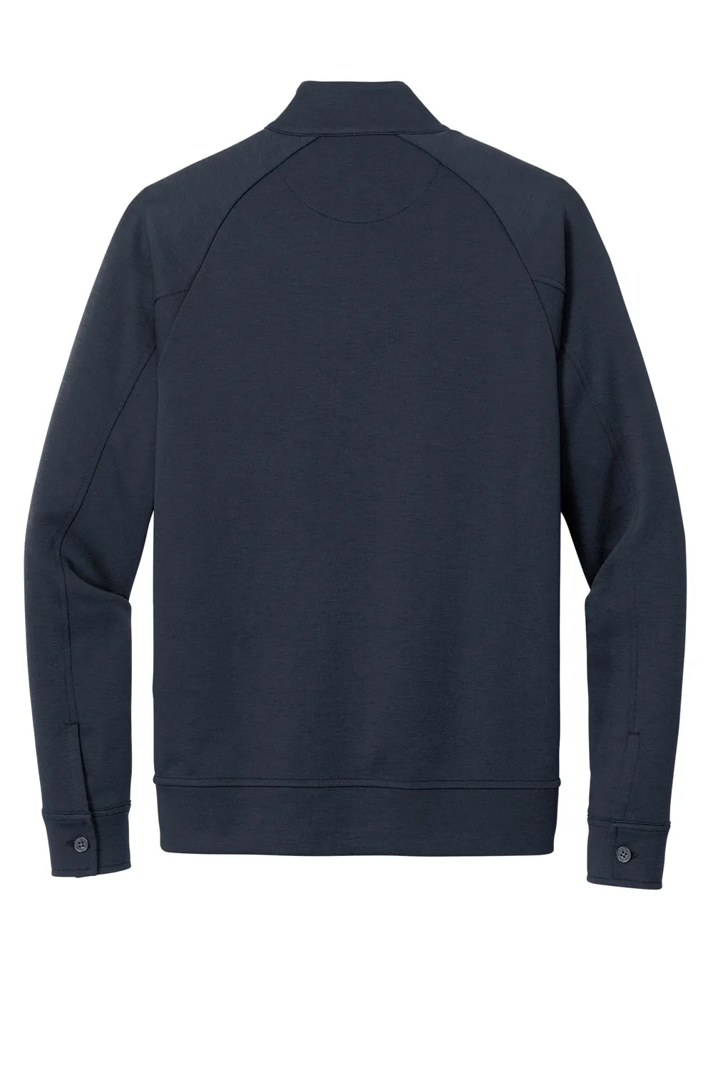Brooks Brothers Herren Sweatshirt mit Doppelstrick und Vollreißverschluss mit Taschen - Nachtmarineblau
