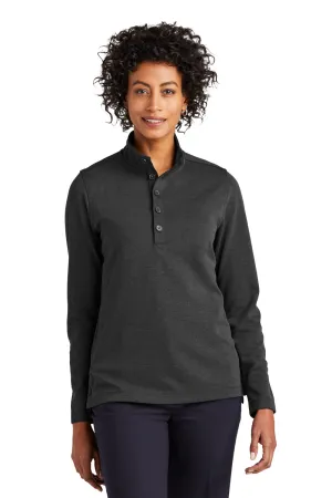 Brooks Brothers Damen 1/4-Knopf-Sweatshirt - Heather Windsor Grau