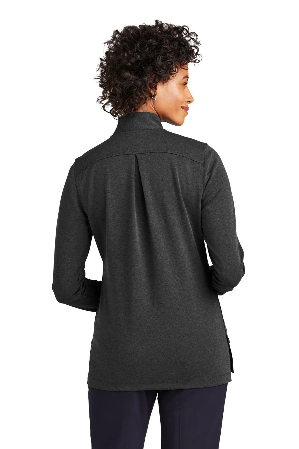 Brooks Brothers Damen 1/4-Knopf-Sweatshirt - Heather Windsor Grau