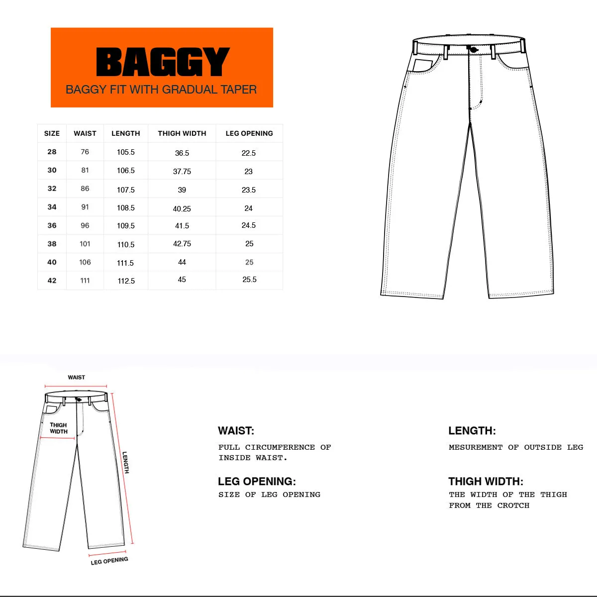 Butter Goods - Weite Denim-Jeans Hellblau Butter Goods