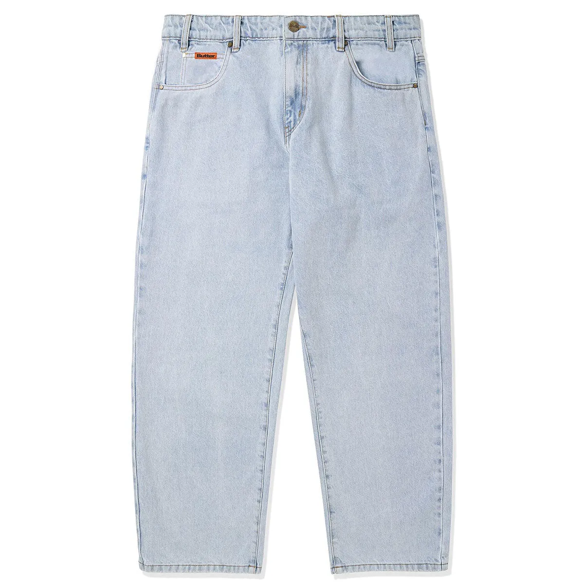 Butter Goods - Weite Denim-Jeans Hellblau Butter Goods