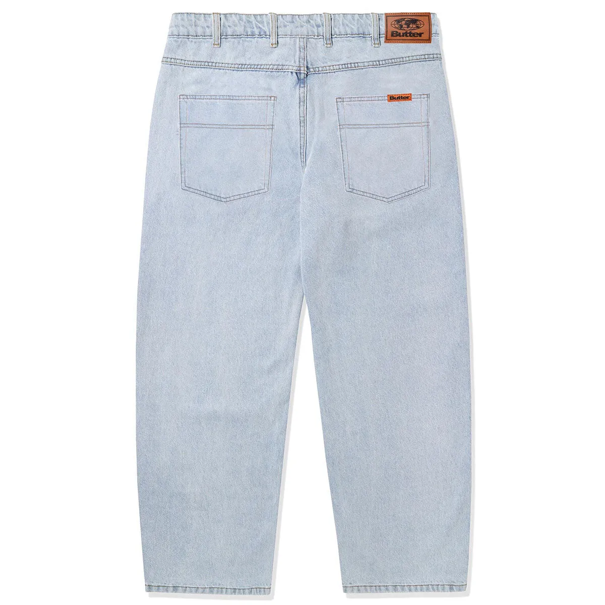 Butter Goods - Weite Denim-Jeans Hellblau Butter Goods