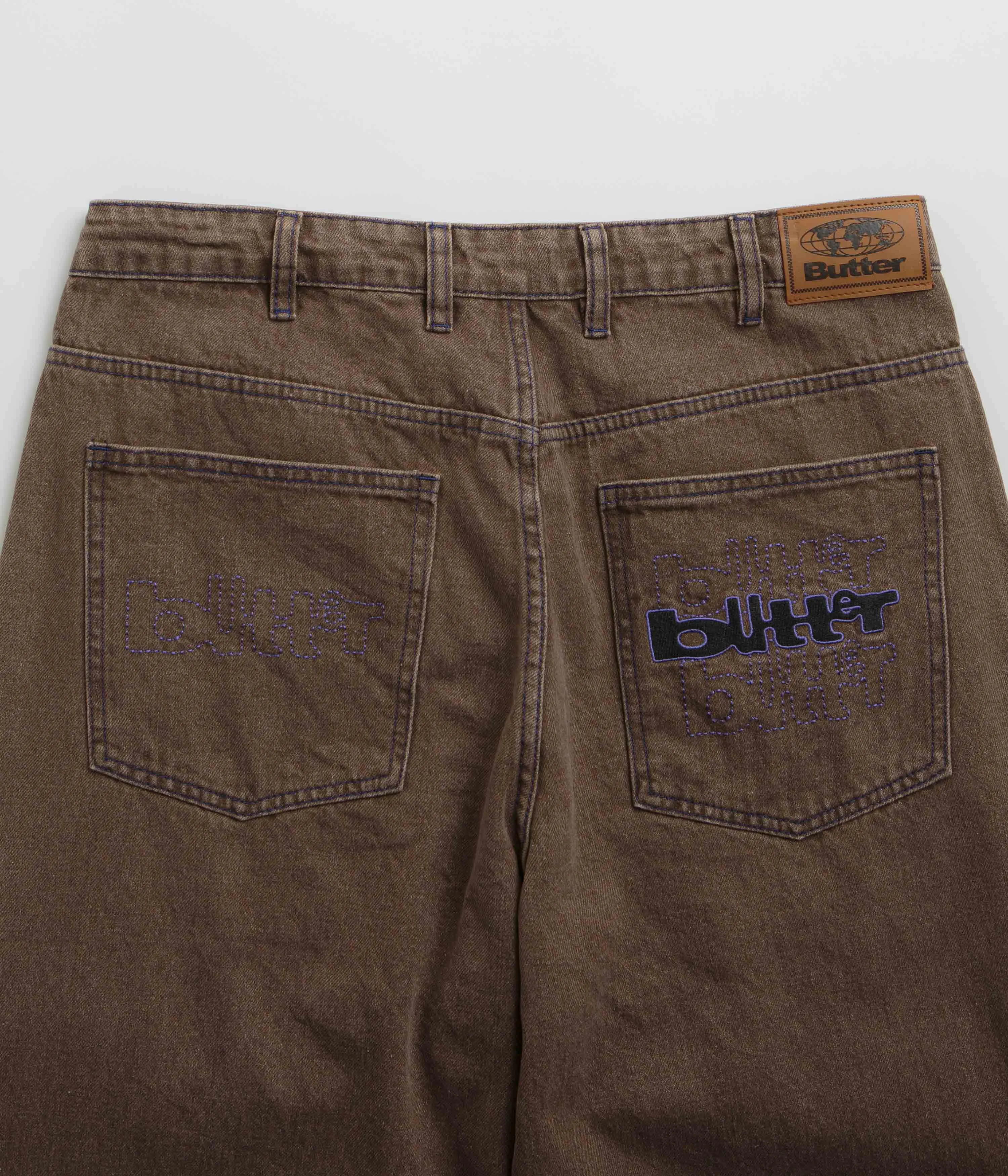 Butter Goods Verzerrte Jeans - Gewaschene Braune Butter Goods