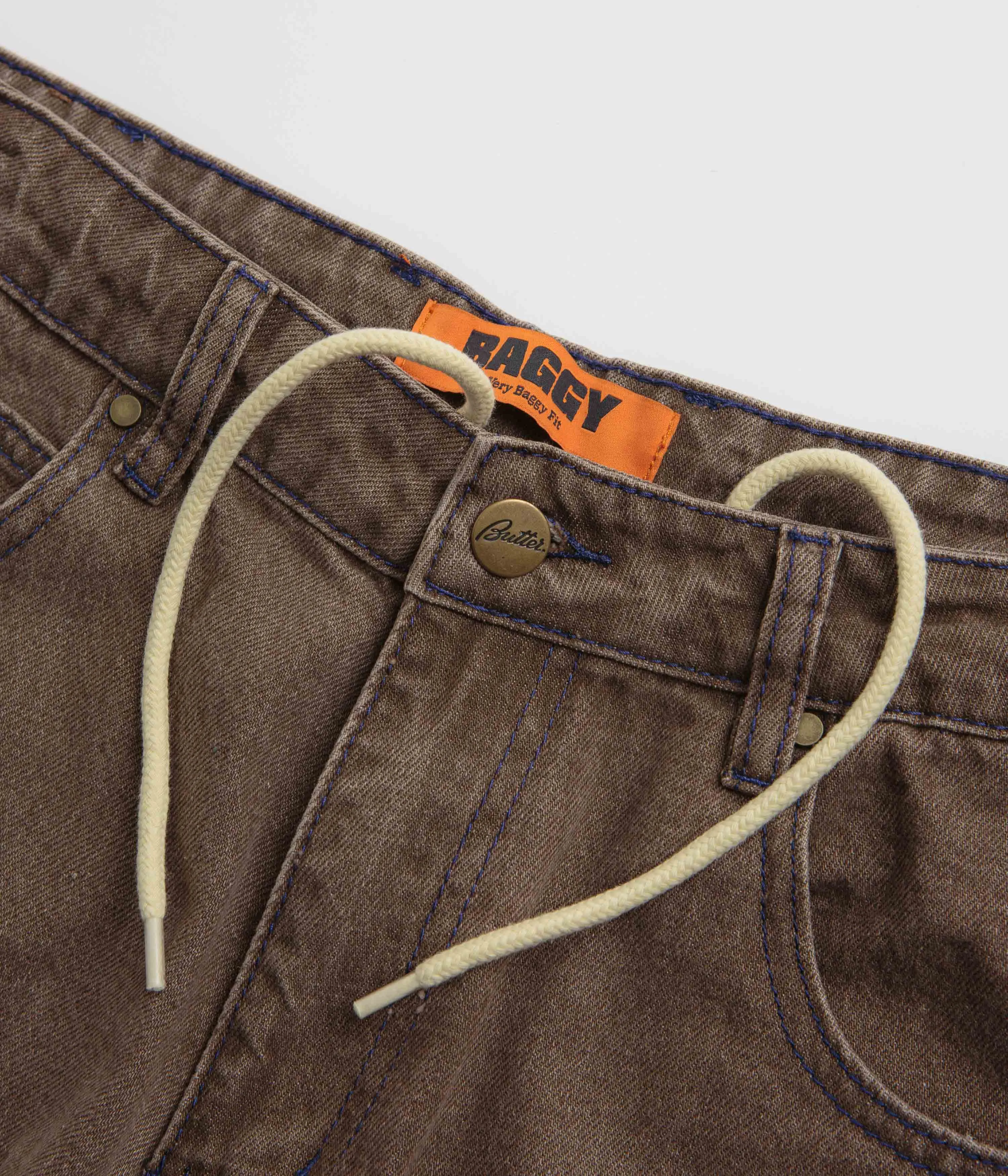 Butter Goods Verzerrte Jeans - Gewaschene Braune Butter Goods